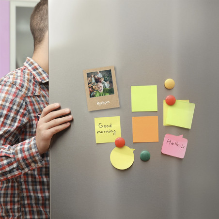 Porte photo aimanté pour réfrigérateur avec enveloppe décorative et autocollants personnalisés