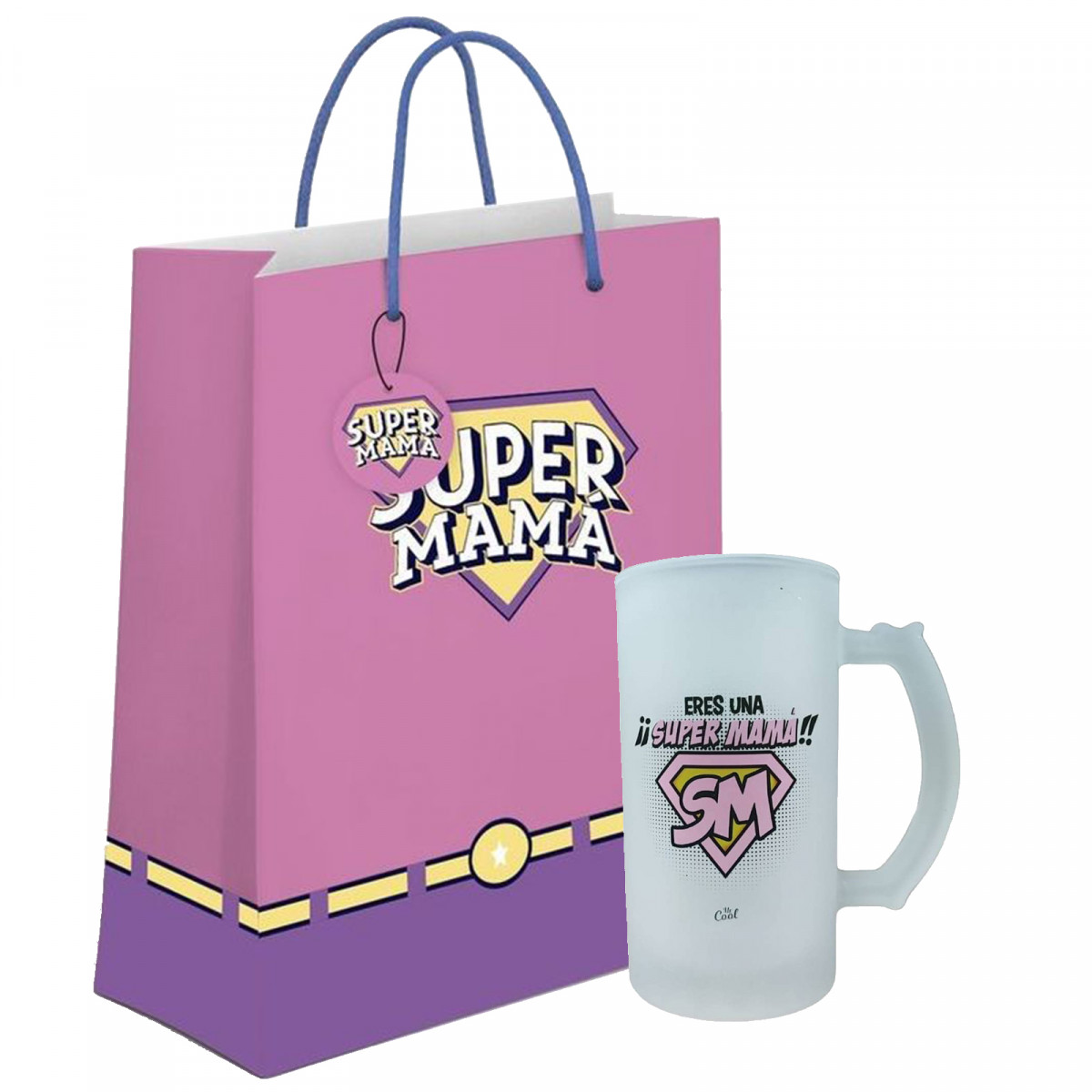 Mug super maman dans un sac super héros