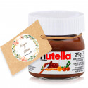 Nutella 25 grammes avec étiquette volante personnalisée pour les détails du mariage