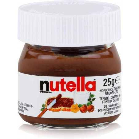 Nutella 25 grammes avec étiquette volante personnalisée pour les détails du mariage