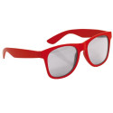 Lunettes de soleil enfant rouges avec sucette coeur et autocollant de graduation personnalisé