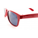 Lunettes de soleil enfant rouges avec sucette coeur et autocollant de graduation personnalisé