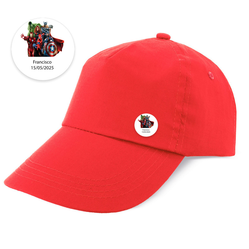 Casquette 100% coton avec badge personnalisé pour les détails de l'anniversaire