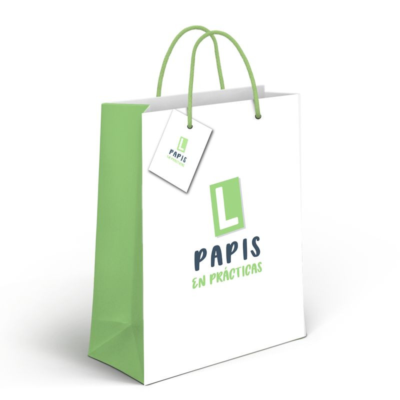 Sac en papier "papas en formation" pour plus de détails