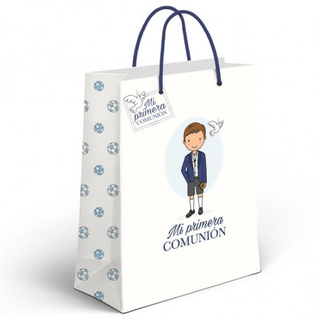 grand sac communion ballon bleu