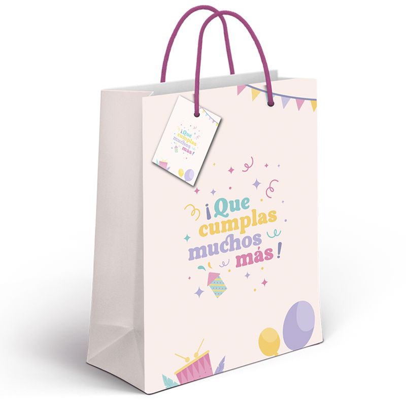 Sac en papier pour cadeaux d'anniversaire avec message