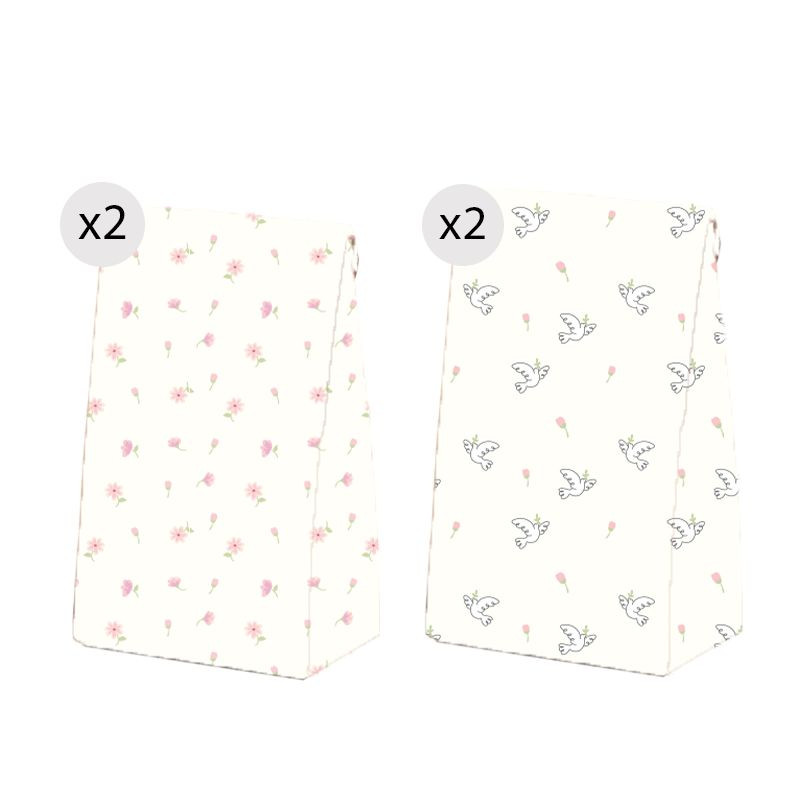 Lot de 4 pochettes pour détails de communion fille taille M