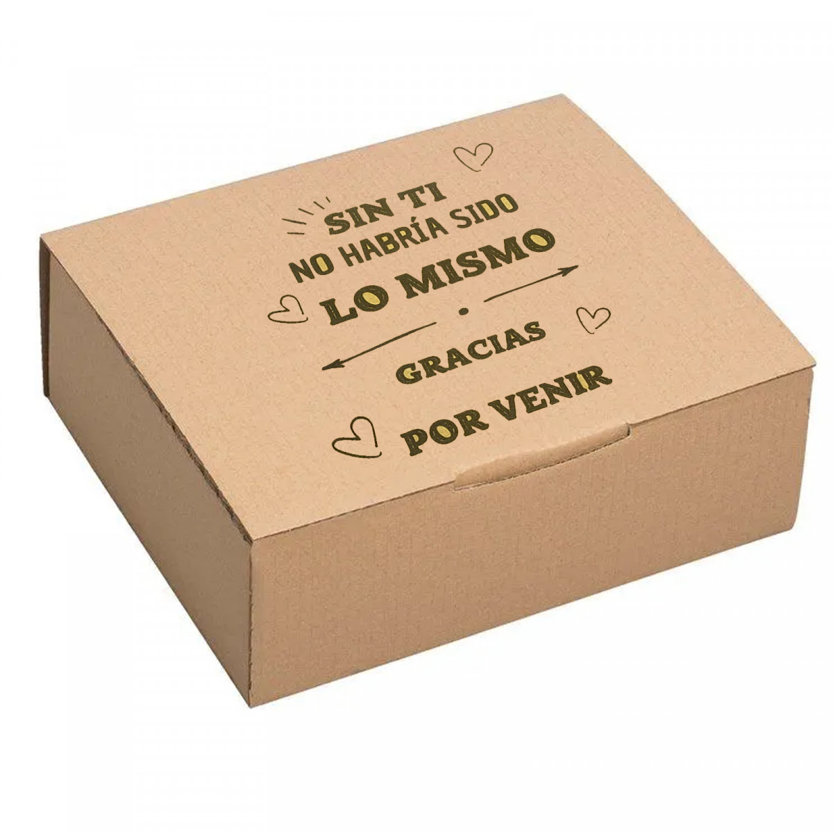 Coffret cadeau avec phrase de remerciement