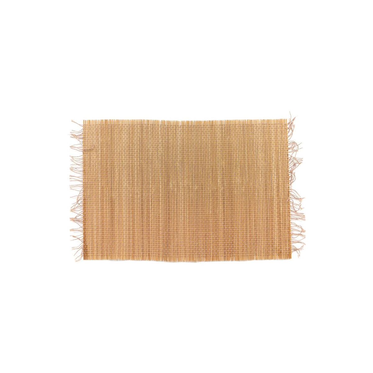 Dessous de plat individuel en bois de bambou de couleur naturelle