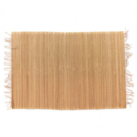 Dessous de plat individuel en bois de bambou de couleur naturelle