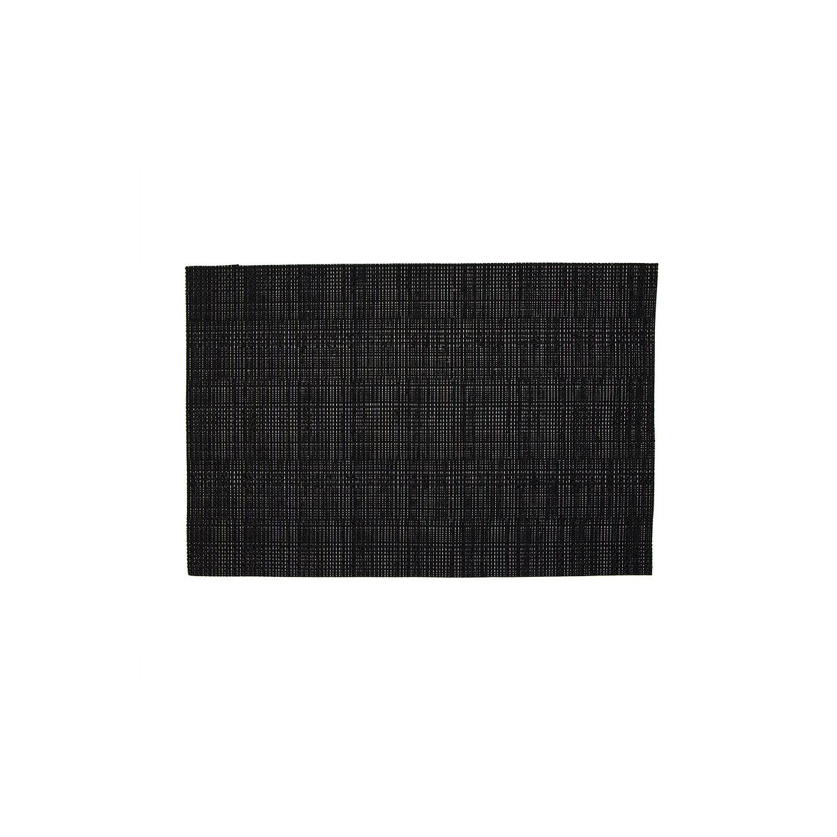 Dessous de plat individuel rectangulaire noir effet métallisé