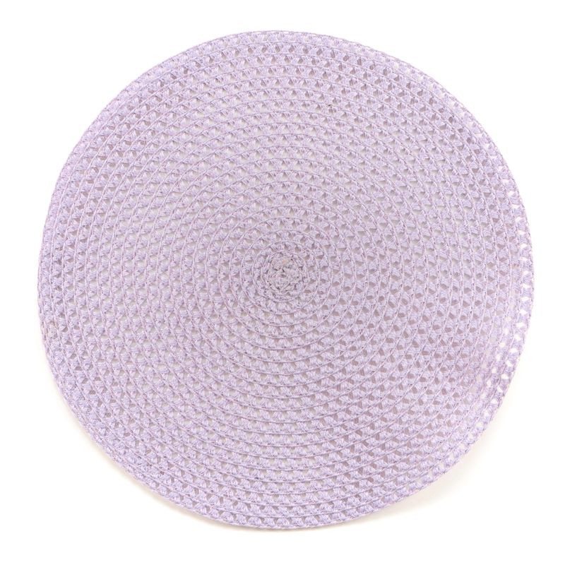 Dessous de plat individuel rond tressé lilas