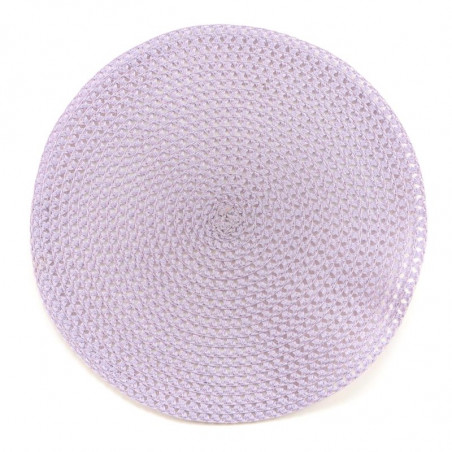 Dessous de plat individuel rond tressé lilas