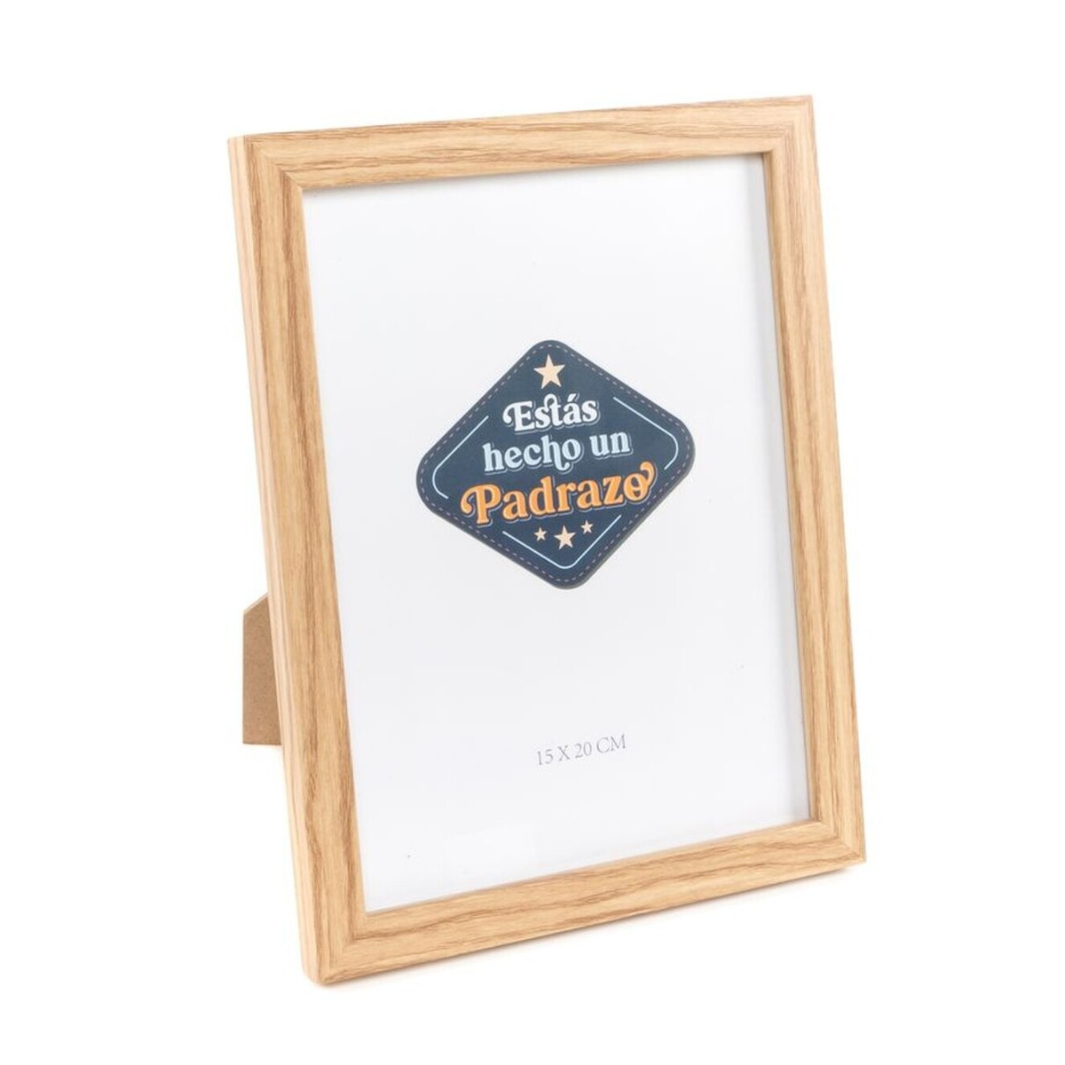 Cadre photo 15x20 en bois naturel pour les parents