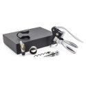 Coffret d accessoires pour le vin avec ouvre levier anneau anti goutte bouchon sous vide décapsulateur et distributeur.