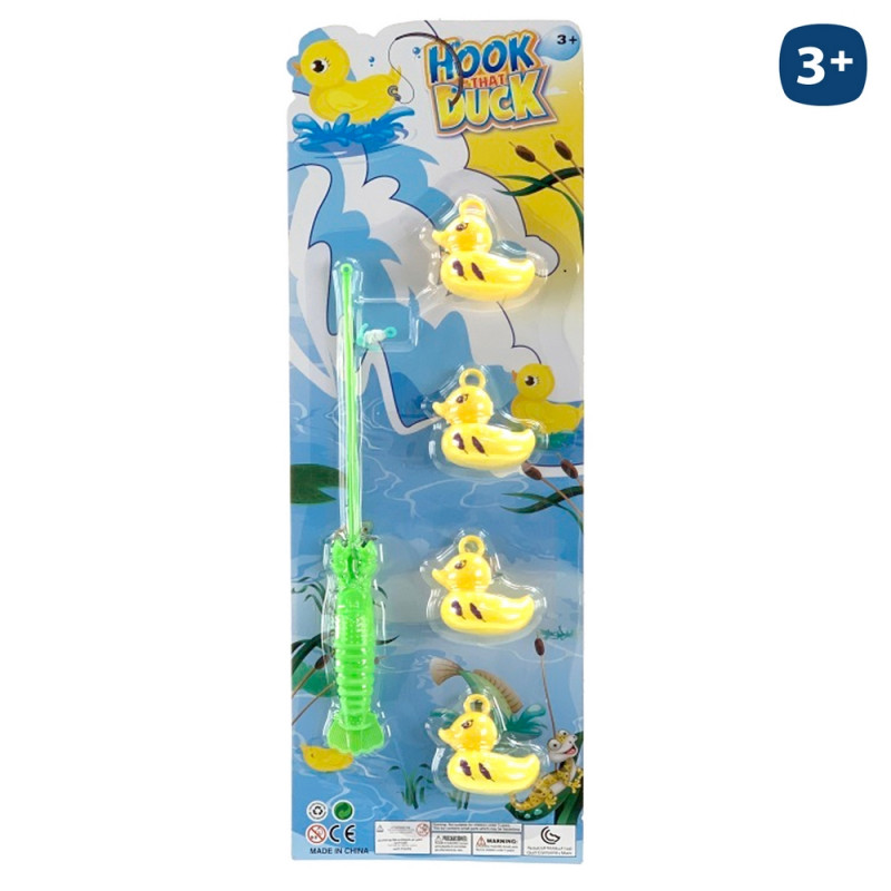 Jeu de pêche aux canetons pour enfants avec une canne en cadeau