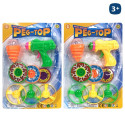 Plastic toy gun lance des toupies et des hélices pour les enfants