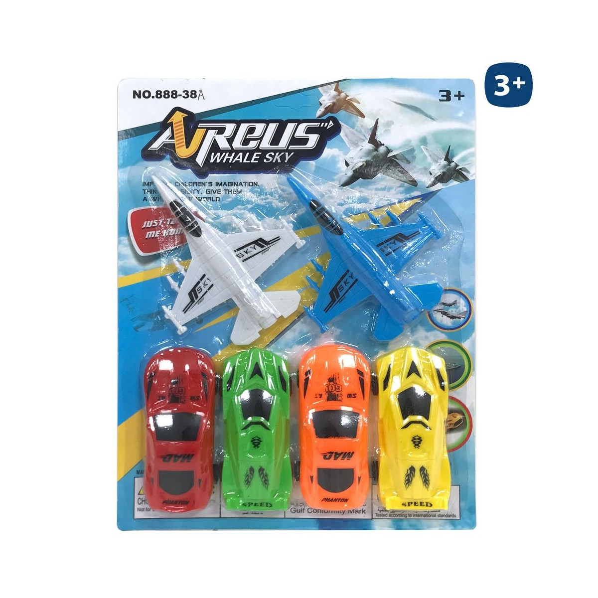 Voitures miniatures avec avions en pvc