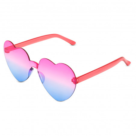 Lunettes de soleil en forme de coeur pour plus de détails