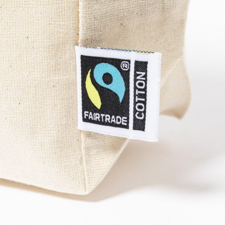 Trousse de toilette 100 % coton avec fermeture éclair et certification Fairtrade - Trousse de toilette Grafox Fairtrade