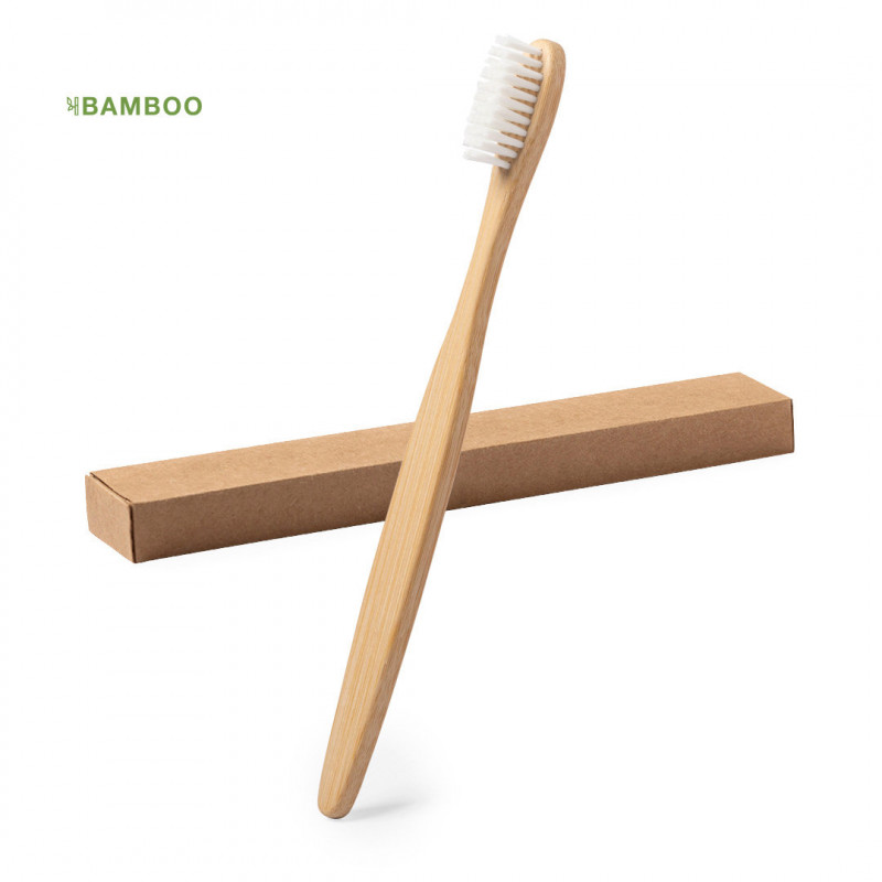 Brosse à dents en bambou avec boîte en carton recyclé