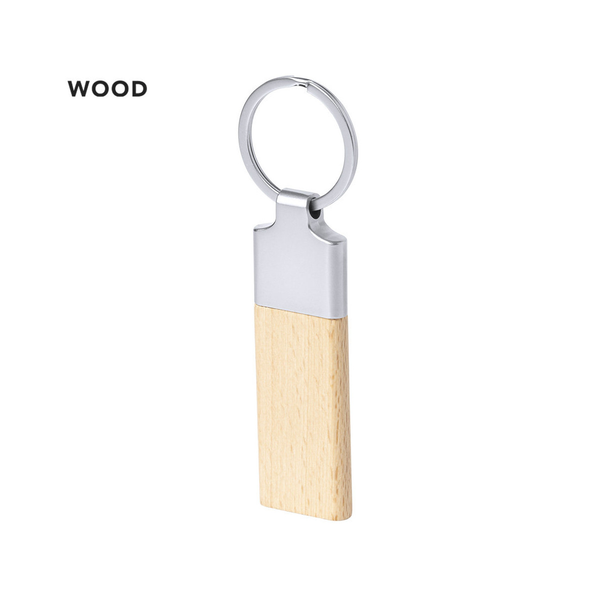 Porte-clés en bois avec détails en métal pour plus de détails - Porte-clés Ranigang