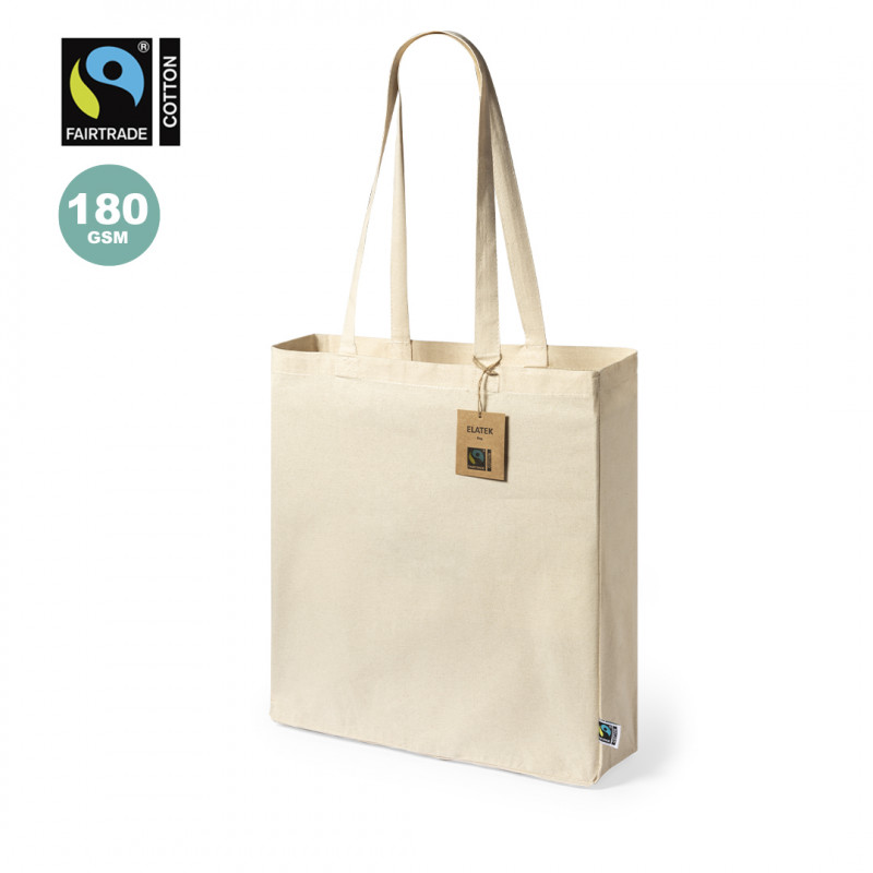 Sac 100% coton à longues anses certifié Fairtrade