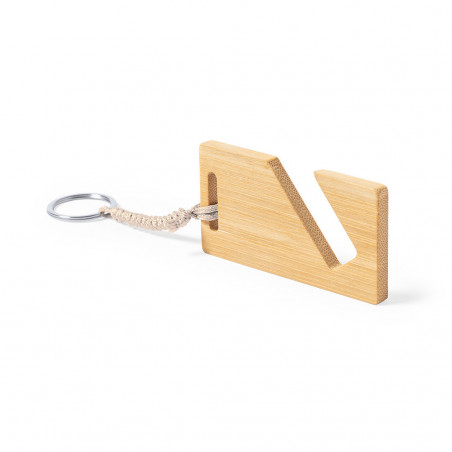 Porte-clés et cordon en bois pour support d'appareil mobile - Porte-clés d'assistance Zeke