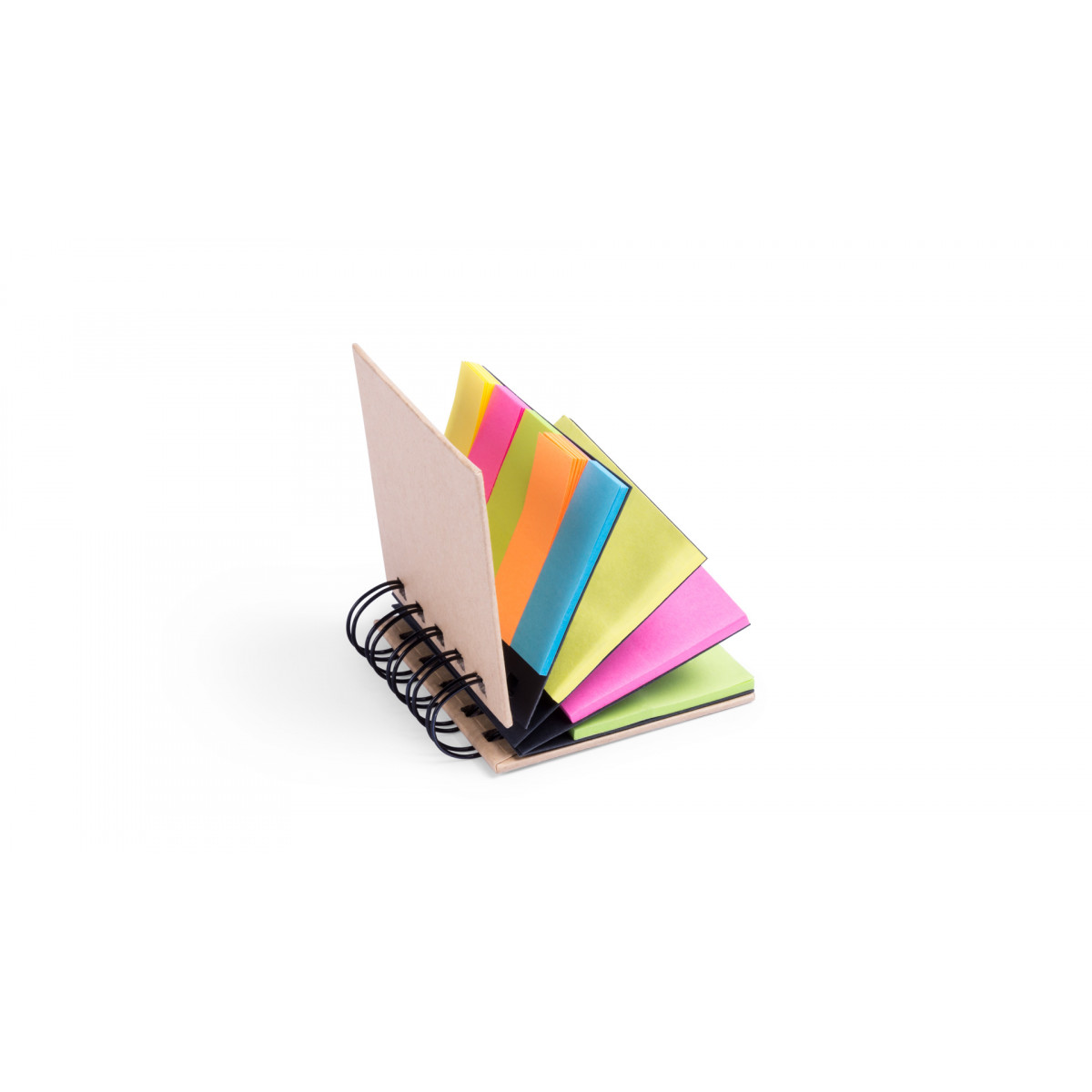 Carnet avec des notes post-it adhésives colorées - Bloc-notes Laska