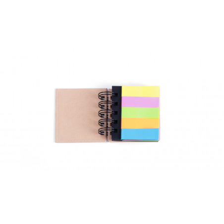 Carnet avec des notes post-it adhésives colorées - Bloc-notes Laska