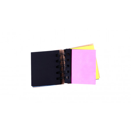 Carnet avec des notes post-it adhésives colorées - Bloc-notes Laska