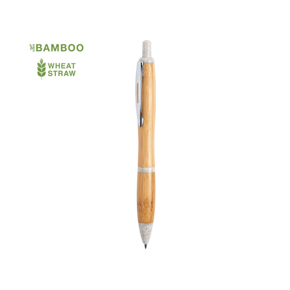 Stylo ergonomique en bambou et canne de blé - Stylo Patrok