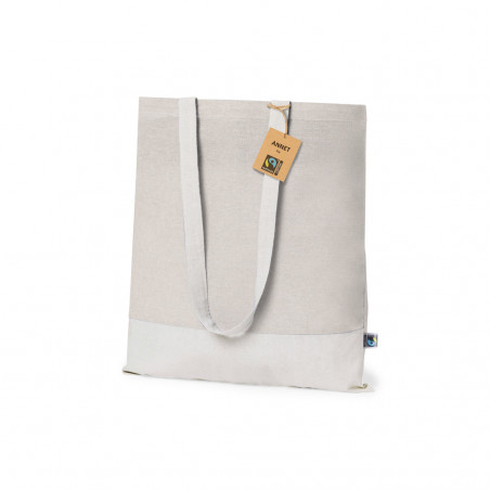 Sac cadeau en coton Fairtrade bicolore - Sac Annet Fairtrade