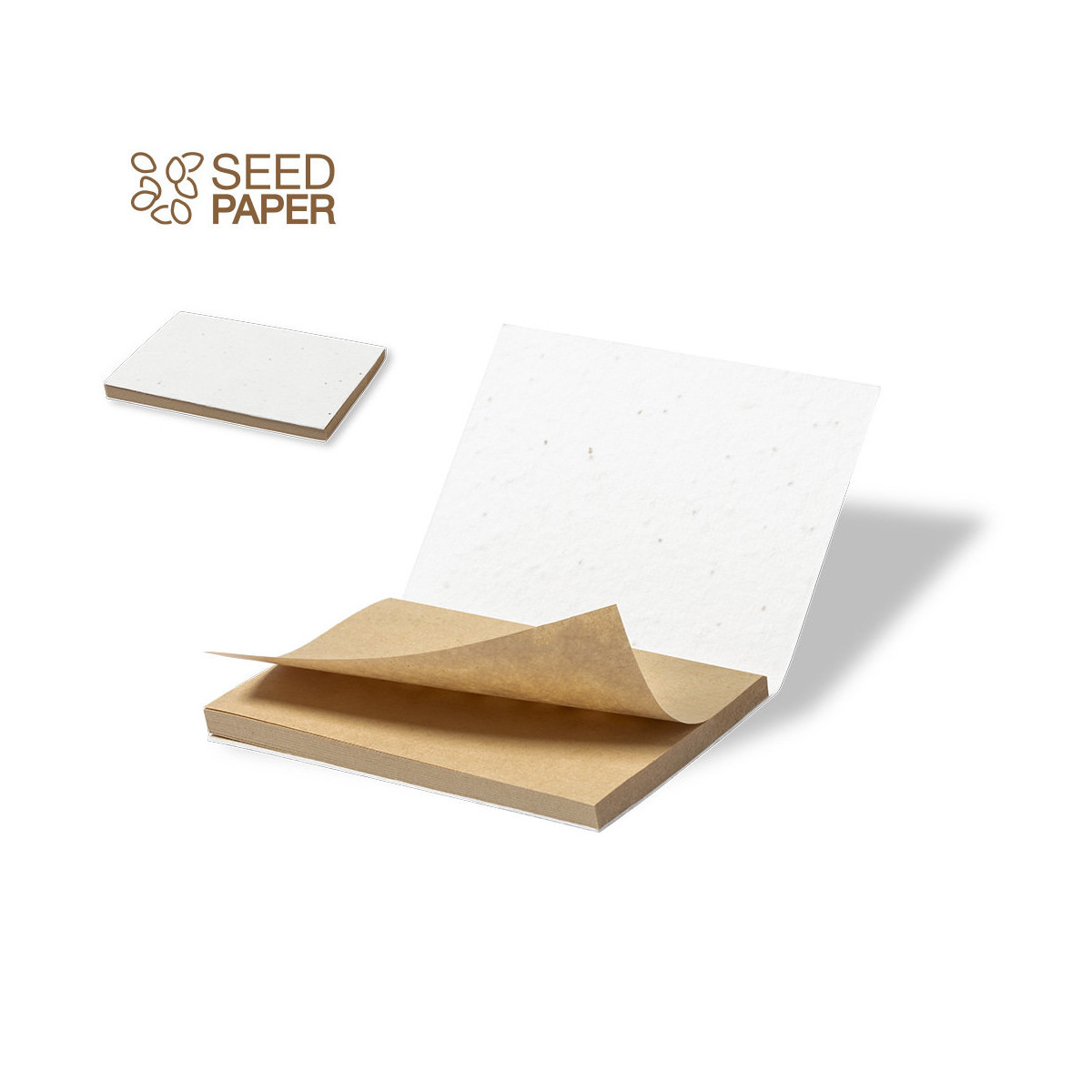 Bloc-notes moyen recyclable avec couvertures en papier de semences pour la plantation - Bloc-notes de graines de Zomek