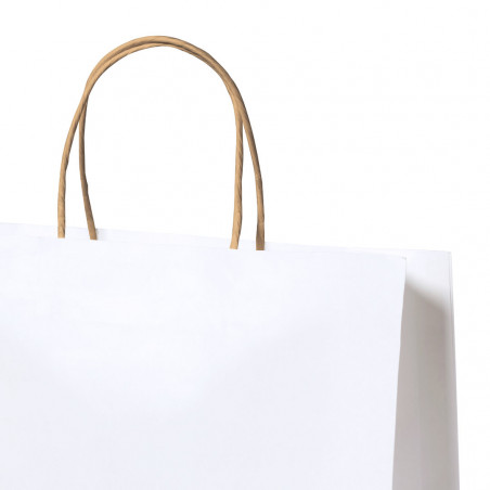 Sac nature blanc M avec anses ton naturel pour présentation - Sac Taureau