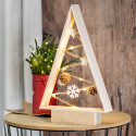 Petit sapin de noël de table en bois décoré - Petit sapin de noël de table en bois décoré