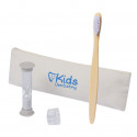 Brosse à dents et sablier écologique complet pour enfants - Ensemble Lowchen