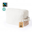 Trousse de toilette 100% coton Fairtrade avec détails en jute - Trousse de toilette Misir Fairtrade