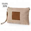 Trousse de toilette en jute avec détails multifonctionnels en similicuir avec poignée - Trousse de toilette Tashi