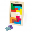 Puzzle Tetris en bois avec pièces colorées - Puzzle Tetris en bois avec pièces colorées