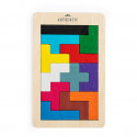 Puzzle Tetris en bois avec pièces colorées - Puzzle Tetris en bois avec pièces colorées