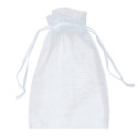 Bouchon de bouteille personnalisé avec carte souvenir dans un sac en organza pour plus de détails