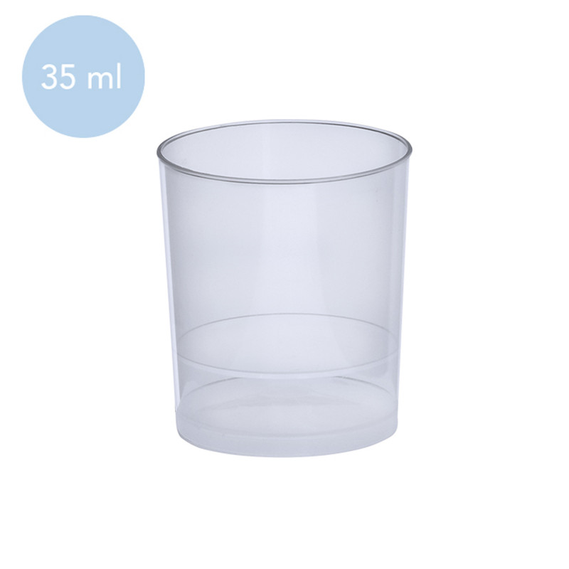 Verre à shot en plastique pour événements et fêtes 35 ml.