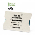 Porte-carte écologique avec technologie de sécurité RFID avec autocollant de remerciement pour plus de détails