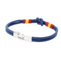 Bracelet homme corde avec noeud marin - Bracelet drapeau de l'Espagne au vent