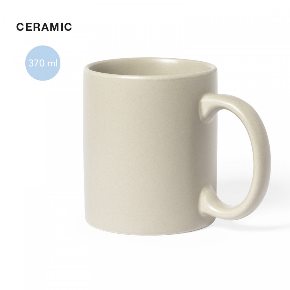 Mug en céramique couleur naturelle à offrir