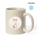 Mug en céramique personnalisé pour les détails du baptême