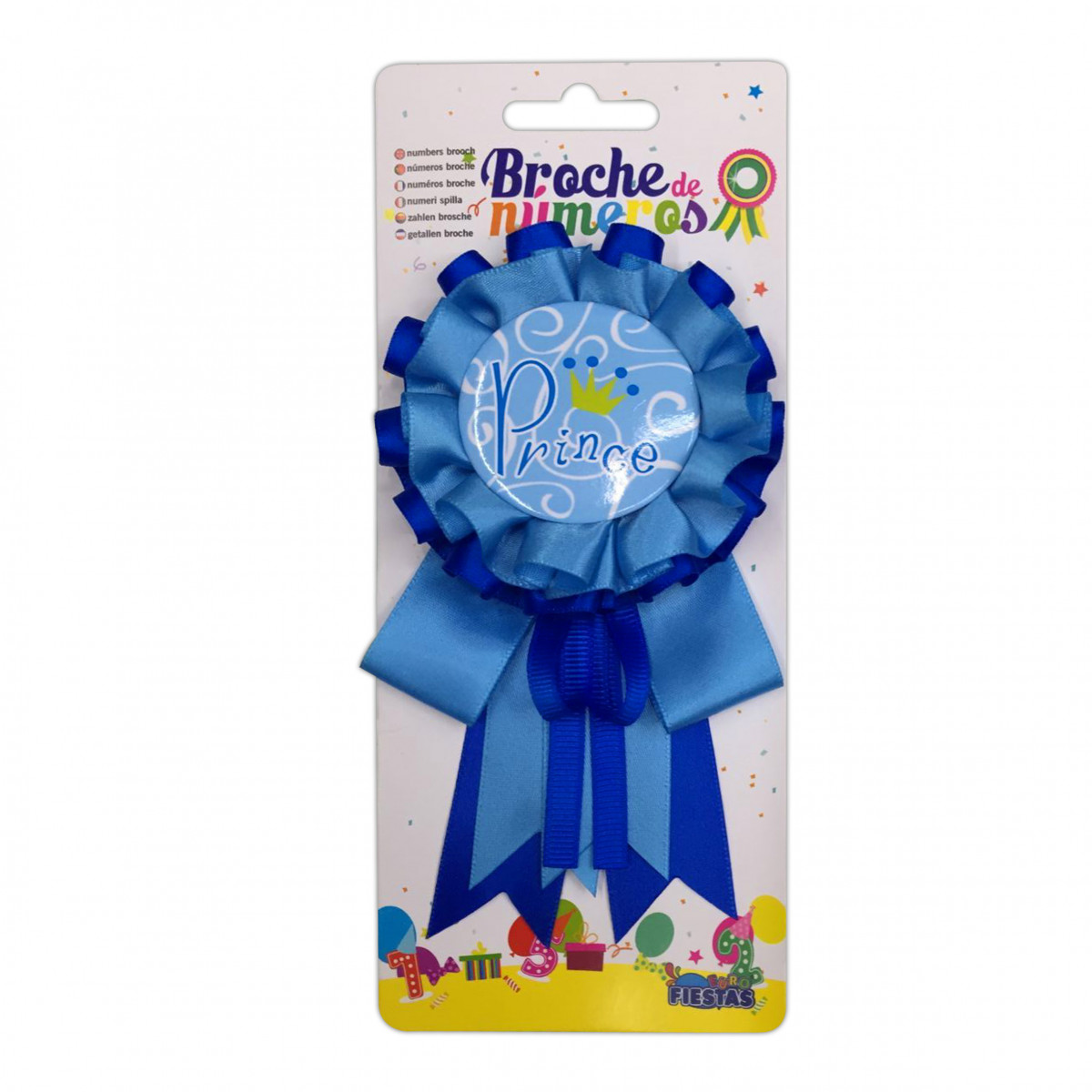 Broche médaille Prince bleu