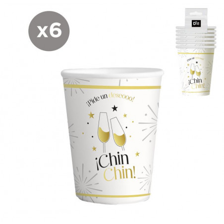 Gobelet en carton 6 unités 266ml chin chin