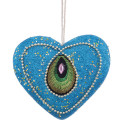 Colgante corazón polyfoam azul